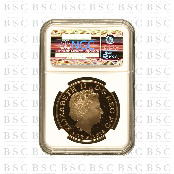 2009 GB £5 Quintuple Sovereign Olympic Countdown Gold Proof Coin PF70 NGC