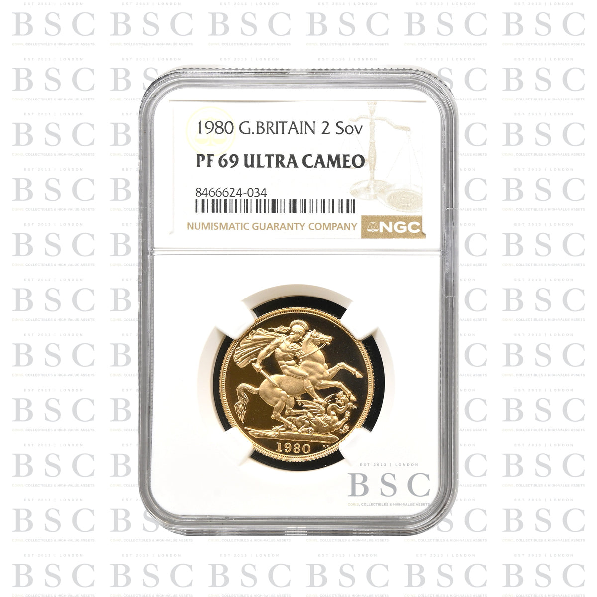 1980 Double Sovereign Second Portrait - Proof Gold Coin - NGC PF69 Ultra Cameo