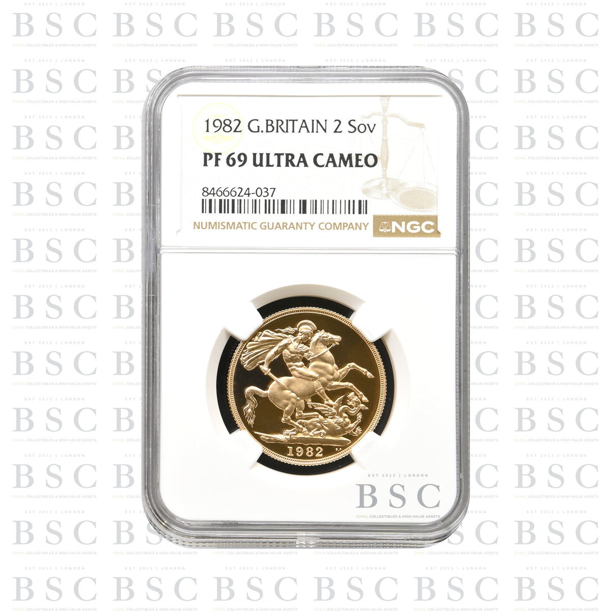 1982 Double Sovereign Second Portrait - Proof Gold Coin - NGC PF69 Ultra Cameo