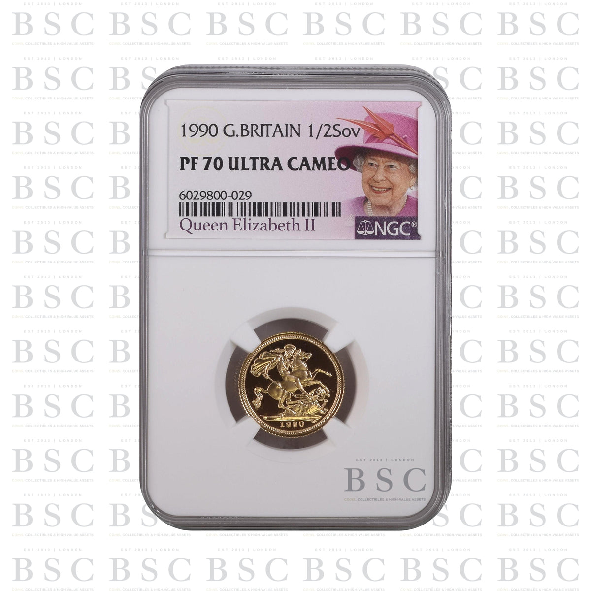 1990 1/2 Sovereign Third Portrait - Proof Gold Coin - NGC PF70 Ultra Cameo