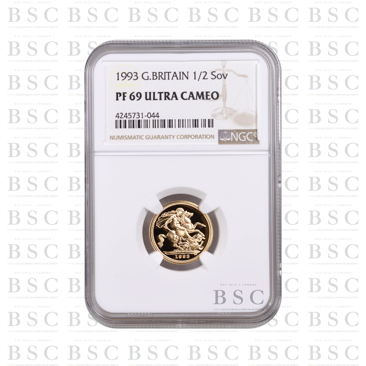1993 Half Sovereign Elizabeth II Proof Gold Coin - NGC PF69 Ultra Cameo