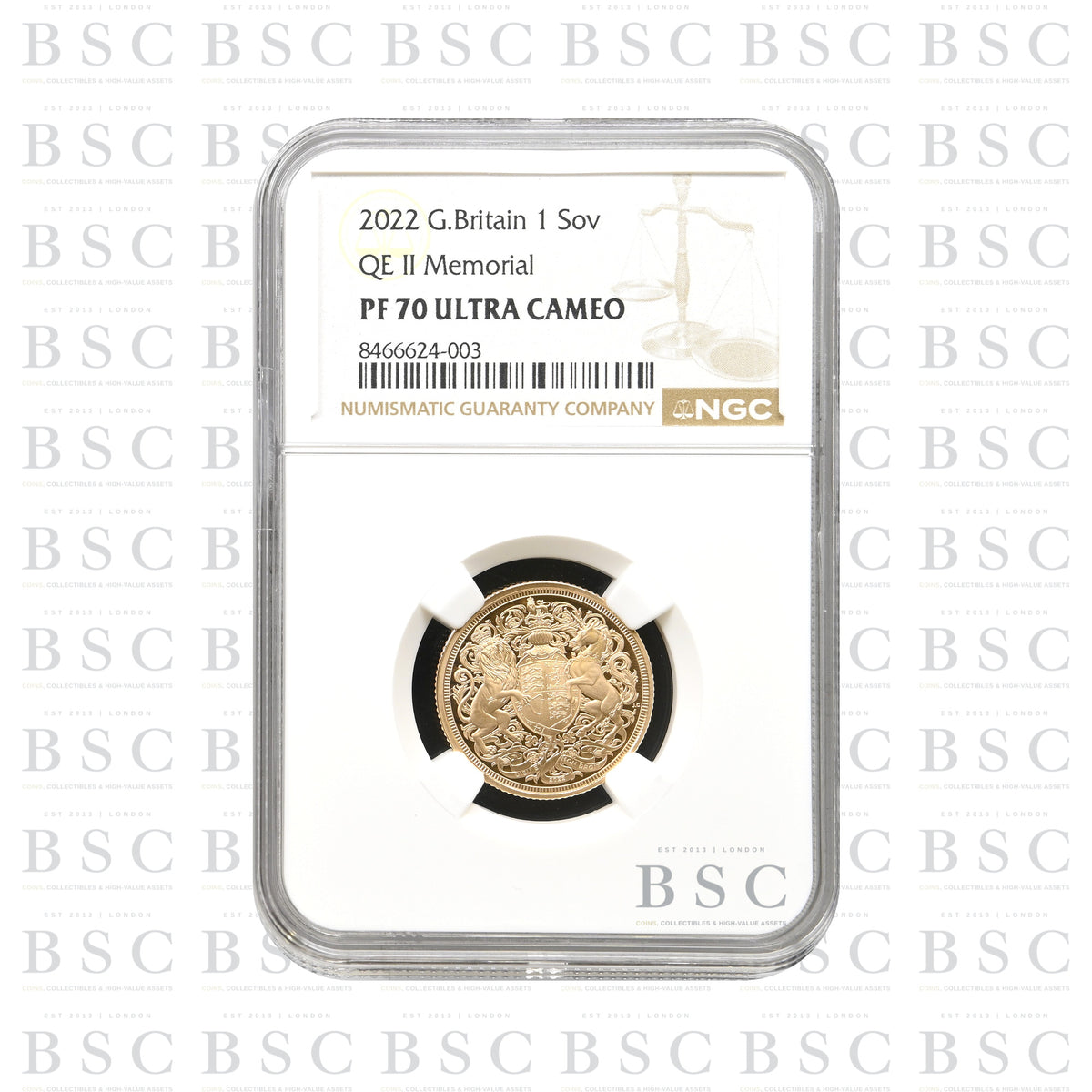 2022 Full Sovereign Special Reverse - Memorial Sovereign Proof Gold Coin - NGC PF70 Ultra Cameo