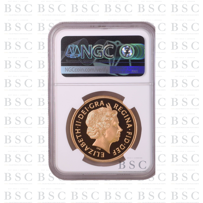 2001 GB £5 Quintuple Sovereign St George Gold Proof Coin PF70 NGC