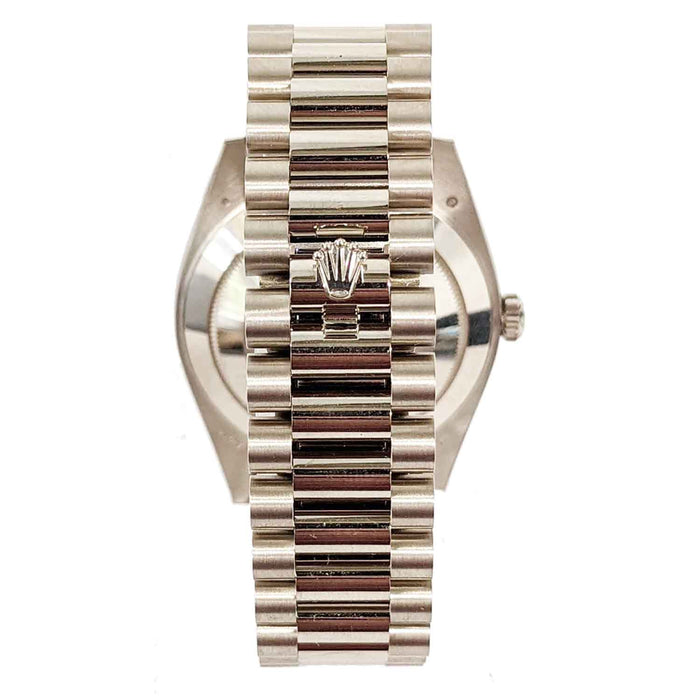 Rolex Daydate 40 White Gold Meteorite Baguette Diamond Dial 228239 - 2023 Box and Papers